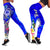 FSM Custom Personalised Legging - Turtle Plumeria (Blue) Blue - Polynesian Pride