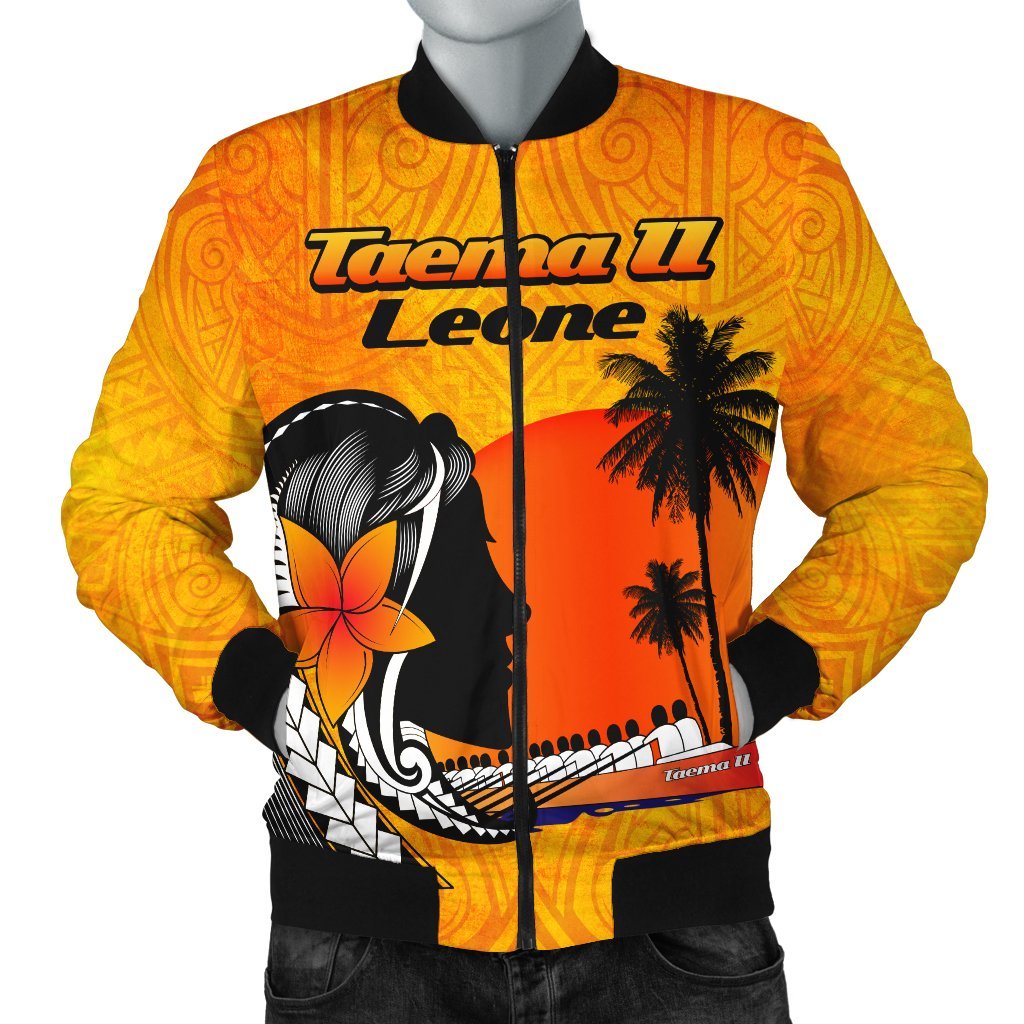 American Samoa Bomber Jacket - Taema II Leone Yellow Unisex - Polynesian Pride