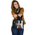 Tahiti Polynesian Shoulder Handbag - Coat Of Arm With Hibiscus White One Size Black - Polynesian Pride