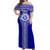 Hawaii Moanalua High School Off Shoulder Long Dress - LT12 Long Dress Blue - Polynesian Pride