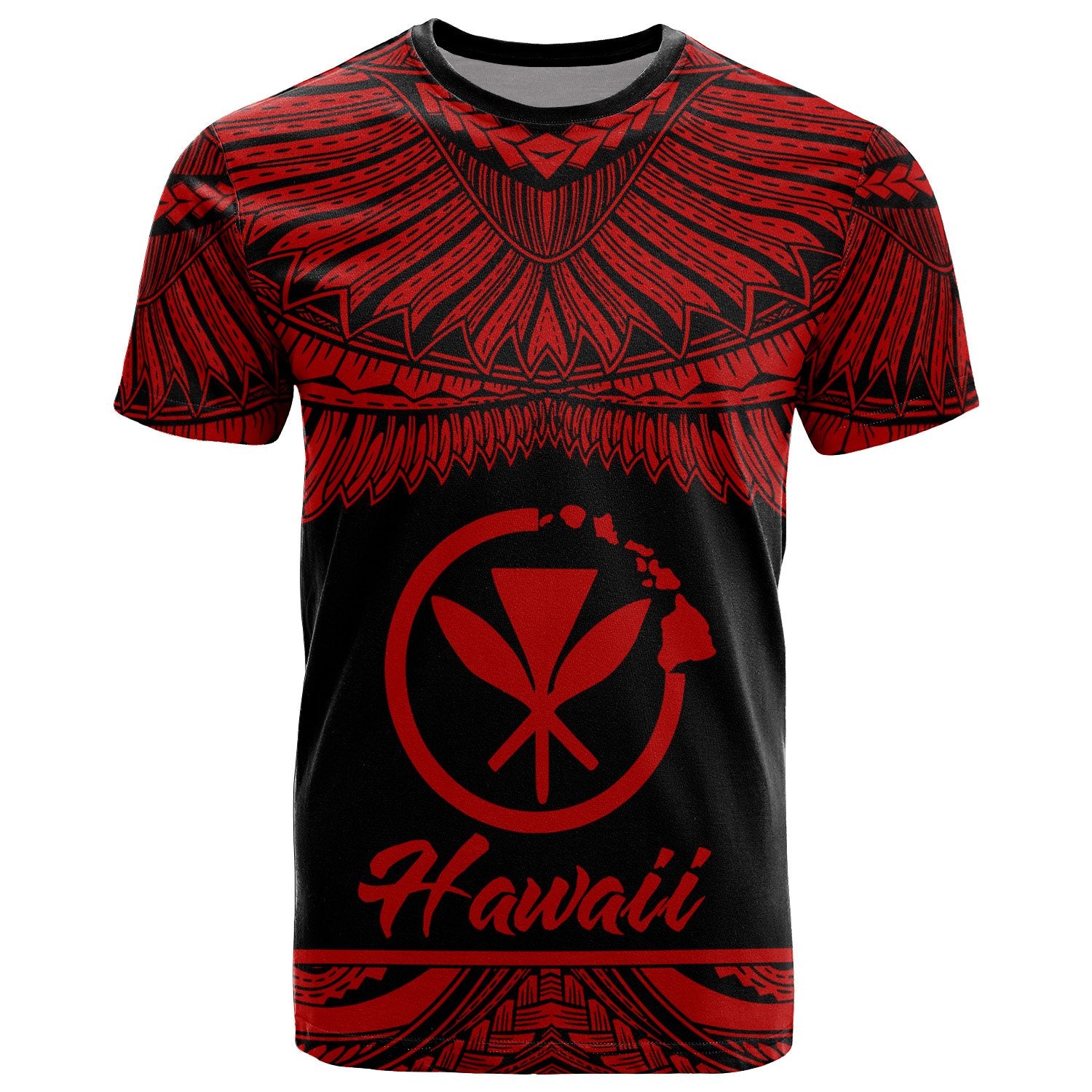 Hawaii Polynesian T Shirt Hawaiian Pride Red Version Unisex Red - Polynesian Pride