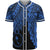 Chuuk Polynesian Baseball Shirt - Tribal Wave Tattoo Blue Unisex Blue - Polynesian Pride