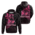 Breast Cancer Pink Ribbon Butterfly Polynesian Black Version Hoodie LT12 Hoodie Black - Polynesian Pride