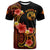 Tonga T Shirt Hibiscus Plumeria Mix Tribal Leaves Unisex Orange - Polynesian Pride