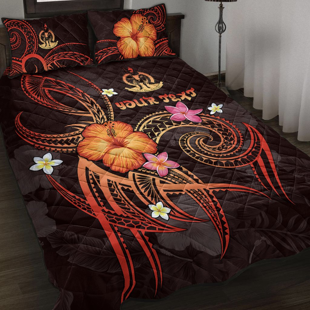 Vanuatu Polynesian Personalised Quilt Bed Set - Legend of Vanuatu (Red) Red - Polynesian Pride