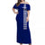 Hawaii Waiakea High School Tattoo Tribal Off Shoulder Dress Ver01 - LT12 Long Dress Blue - Polynesian Pride