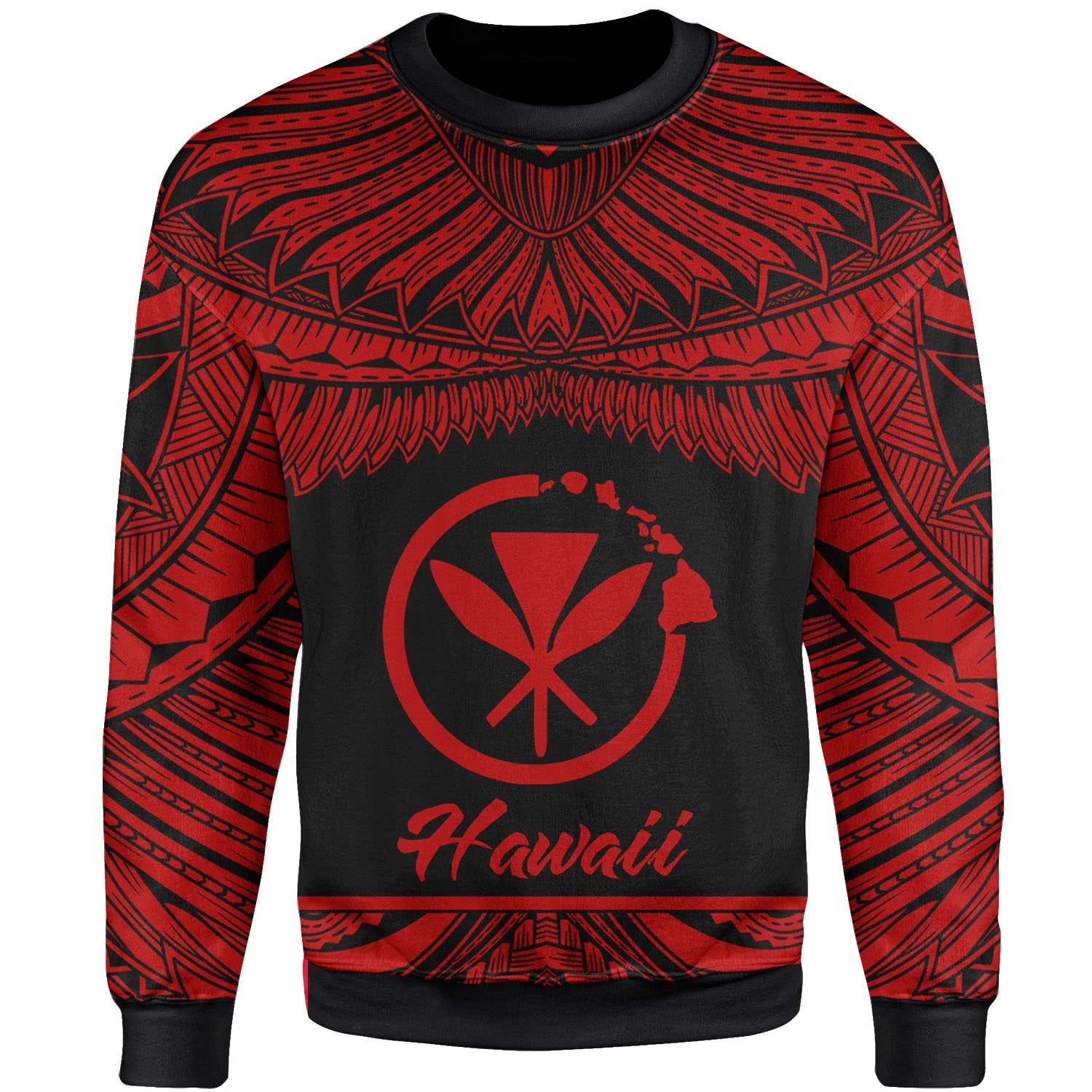 Hawaii Polynesian Sweater - Hawaii Pride Red Version Unisex Red - Polynesian Pride