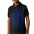 American Samoa Polynesian Custom Polo Shirt Vintage Polynesian Turtle (Blue) - Polynesian Pride