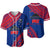 F.A.S.T Samoa Baseball Jersey - Samoan Pattern - LT12 Blue - Polynesian Pride