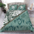 Federated States Of Micronesia Bedding Set - Leaves And Turtles Green - Polynesian Pride