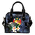 Tonga Polynesian Shoulder Handbag - Turtle With Plumeria Flowers One Size Blue - Polynesian Pride