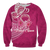 Breast Cancer Pink Ribbon Butterfly Polynesian Pink Version Sweatshirt - LT12 Unisex Pink - Polynesian Pride