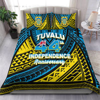 Tuvalu Bedding Set 44th Independence Anniversary - Tribal Pattern - LT12 Blue - Polynesian Pride