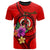 Vanuatu Polynesian T Shirt Floral With Seal Red Unisex Red - Polynesian Pride