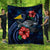 Tokelau Polynesian Premium Quilt - Blue Turtle Hibiscus Blue - Polynesian Pride