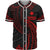 Marshall Islands Polynesian Baseball Shirt - Red Tribal Wave Unisex Red - Polynesian Pride