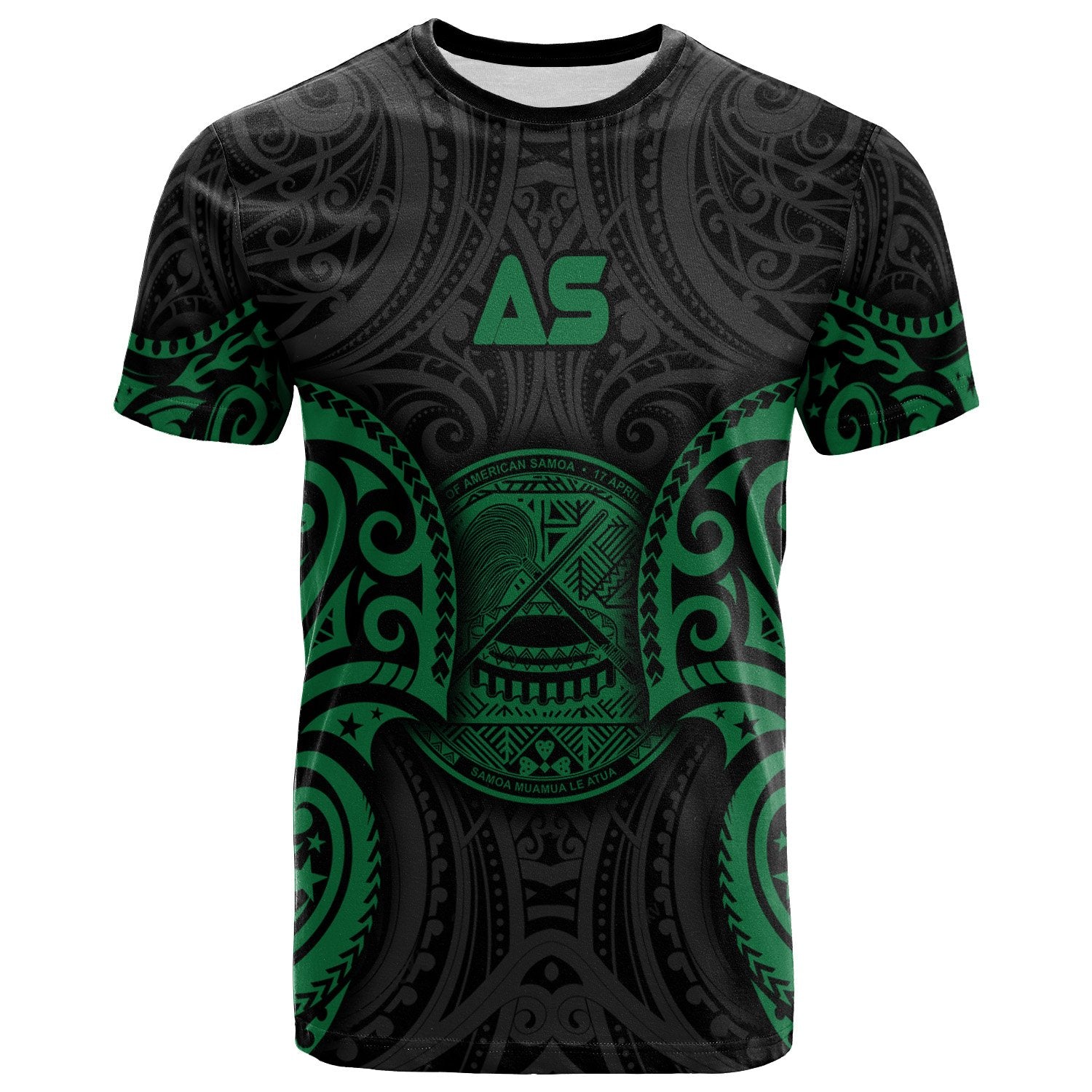 American Samoa Polynesian T Shirt American Samoa Spirit Green Unisex Green - Polynesian Pride