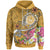 Tahiti Hoodie Turtle Plumeria (Gold) Unisex Gold - Polynesian Pride