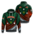 Custom Vanuatu Penama Province Tribal Pattern Hoodie LT12 Hoodie Green - Polynesian Pride