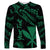 (PP5681 - Team Reggae) Hawaii Kanaka Maoli Polynesian Custom Personalised Long Sleeve Shirt - Poly Tattoo Green Version - LT12 - Polynesian Pride