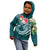 Papua New Guinea Polynesian Hoodie Summer Plumeria (Turquoise) - Polynesian Pride