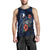 Yap Polynesian Men Tank Top - Blue Turtle Hibiscus - Polynesian Pride