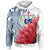 American Samoa Hoodie Teuila Flowers With Polynesian Pattern Unisex White - Polynesian Pride