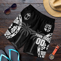 (Custom Personalised) Fiji Rugby Sevens Fijian Tapa Pattern Men Short - LT12 Black - Polynesian Pride