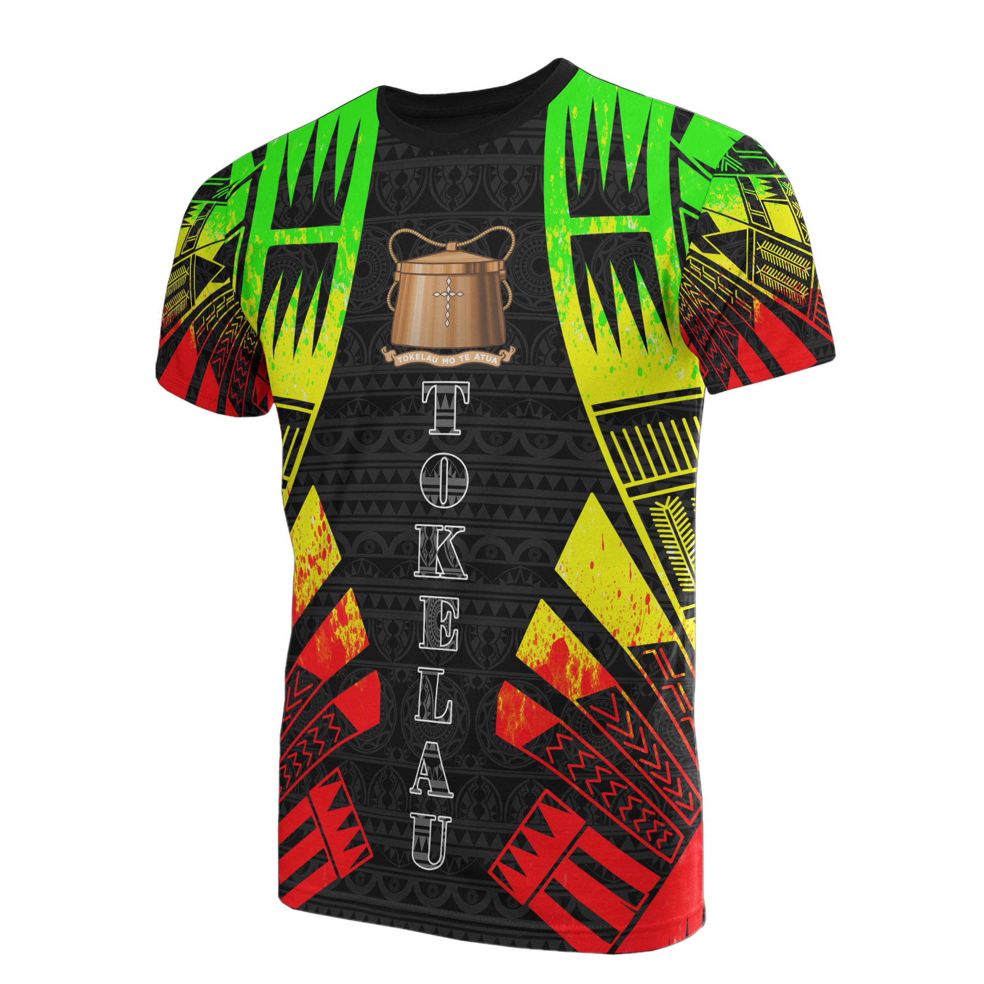 Tokelau T Shirt Tokelauan Coat of Arms Polynesian Tattoo Reggae Style Unisex Reggae - Polynesian Pride