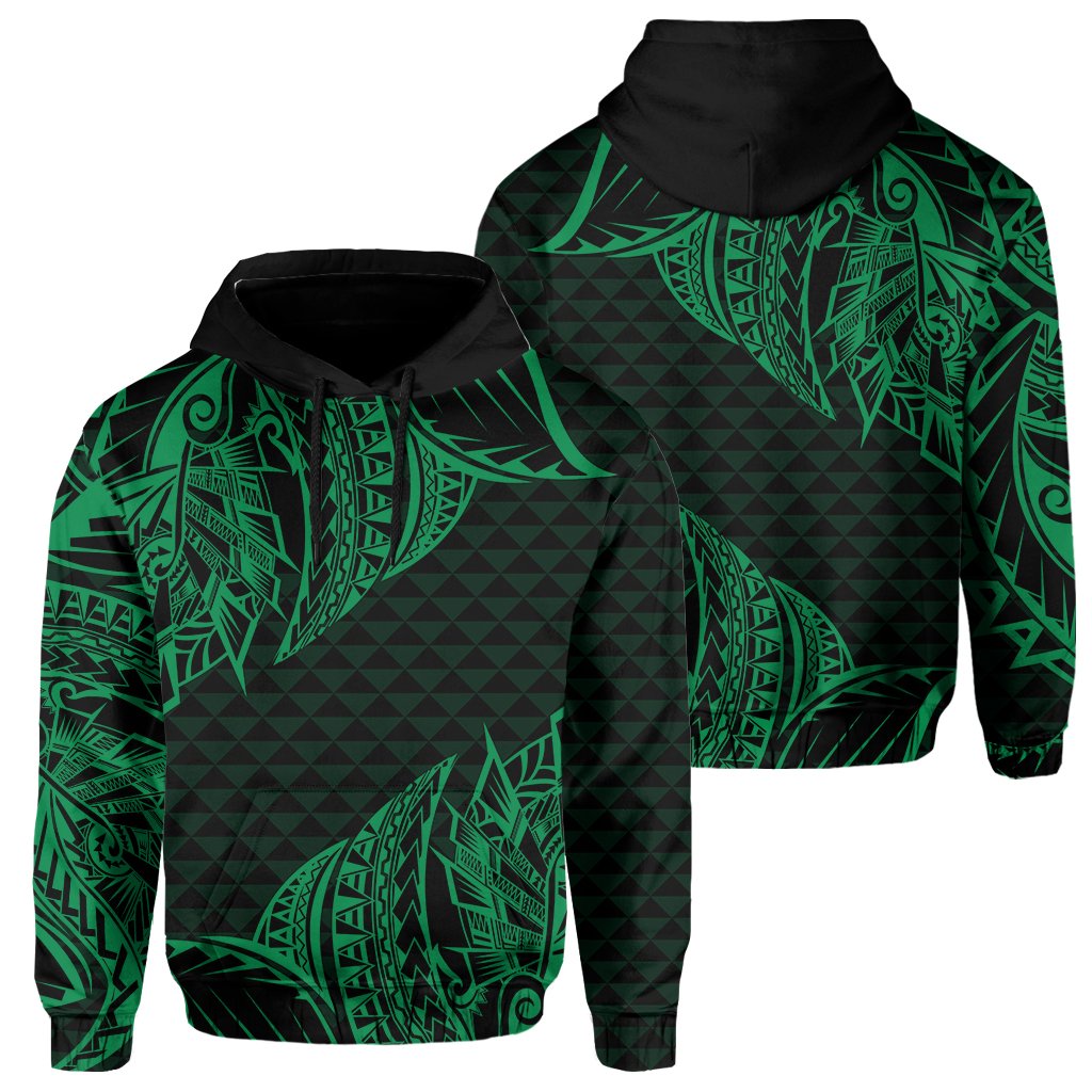 Hawaii Maka Polynesian Hoodie Marcus Style Green Unisex Green - Polynesian Pride