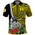 New Caledonia Polynesian Coat Of Arms Mix Tropical Flowers Polo Shirt LT14 Yellow - Polynesian Pride