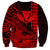 (Custom Personalised) Kakau Polynesian Tribal Hawaiian Turtle with Kanaka Maoli Red Sweatshirt LT9 - Polynesian Pride