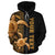 Turtle Polynesian Custom Zip up Hoodie Yellow Line - Polynesian Pride