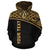 Vanuatu Polynesian Custom Hoodie Gold Curve - Polynesian Pride