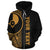 Yap Polynesian Custom Zip up Hoodie Yellow Line - Polynesian Pride