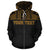 Fiji Polynesian Tapa Custom Zip up Hoodie Yellow - Polynesian Pride