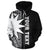 Nauru Polynesian Custom Zip up Hoodie Black Line - Polynesian Pride