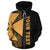 Wallis and Futuna Polynesian Custom Zip up Hoodie Yellow Line - Polynesian Pride