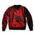 (Custom Personalised) Kakau Polynesian Tribal Hawaiian Turtle with Kanaka Maoli Red Bomber Jacket LT9 - Polynesian Pride