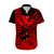 Kakau Polynesian Tribal Hawaiian Turtle with Kanaka Maoli Red Hawaiian Shirt LT9 - Polynesian Pride