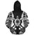 Turtle Polynesian Custom Zip up Hoodie Black Tattoo - Polynesian Pride