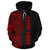 American Samoa Polynesian Custom Hoodie Red Line - Polynesian Pride