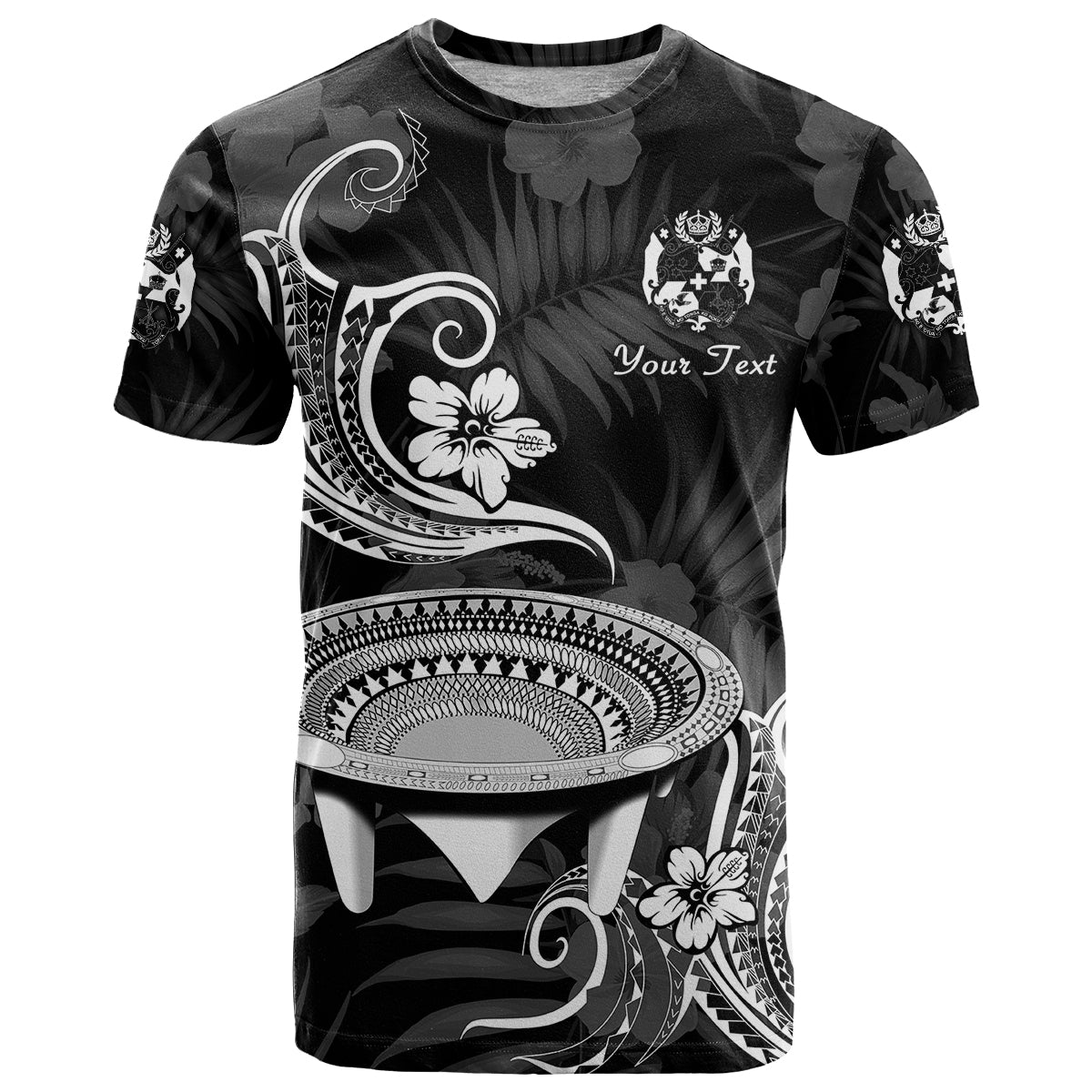 Custom Tonga Kumete Kava Bowl Sila Vibes Black T Shirt LT8 Black - Polynesian Pride