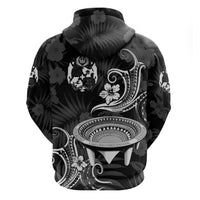 Custom Tonga Kumete Kava Bowl Sila Vibes Black Hoodie LT8 - Polynesian Pride