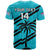 (Custom Text and Number) Fiji Rugby Tapa Pattern Fijian 7s Cyan T Shirt LT14 - Polynesian Pride