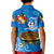 (Custom Personalised) Tonga Kumete Kava Bowl Sila Vibes - Blue Kid Polo Shirt LT8 - Polynesian Pride