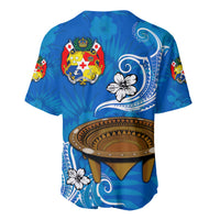 (Custom Personalised) Tonga Kumete Kava Bowl Sila Vibes - Blue Baseball Jersey LT8 - Polynesian Pride