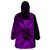 Kakau Polynesian Tribal Hawaiian Turtle with Kanaka Maoli Purple Wearable Blanket Hoodie LT9 - Polynesian Pride