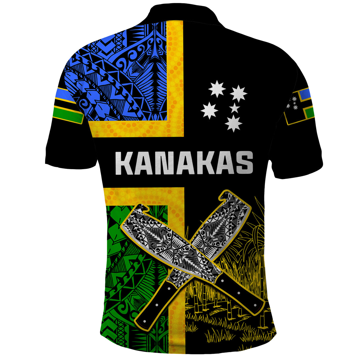 Australian South Sea Islanders Flag Style Polo Shirt LT14 - Polynesian Pride