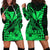 (Custom Personalised) Kakau Polynesian Tribal Hawaiian Turtle with Kanaka Maoli Green Hoodie Dress LT9 Green - Polynesian Pride